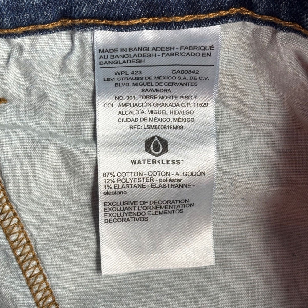 Signature Levi Strauss Men 42 Blue Carpenter Shorts Premium Flex Denim Utility - Picture 3 of 8